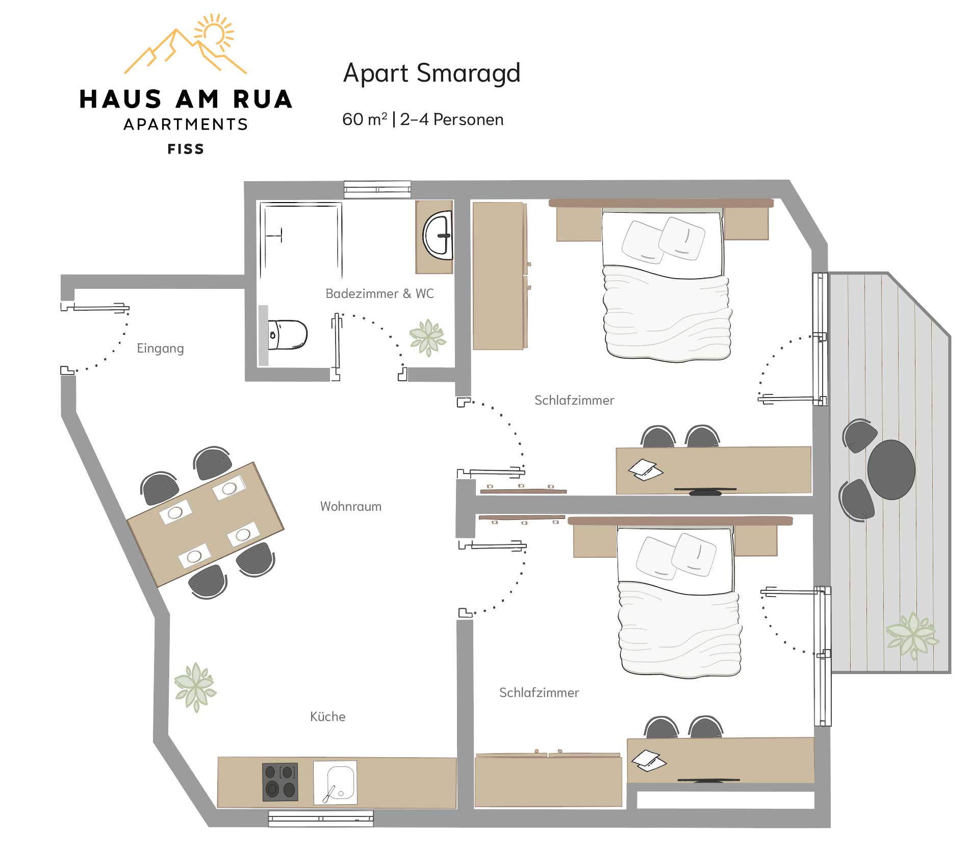 grundriss apart smaragd haus rua fiss